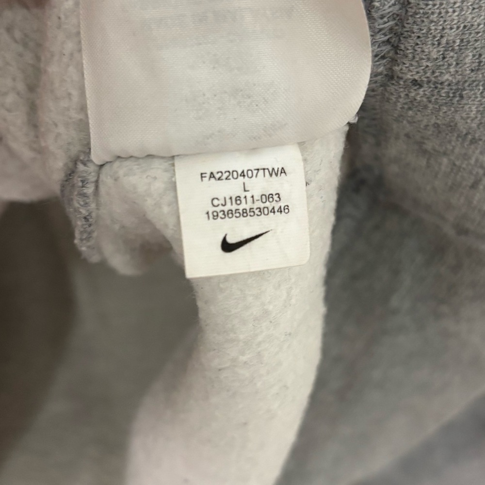 Nike Gray Hoodie with Red Print Size L - Picture 8 of 10